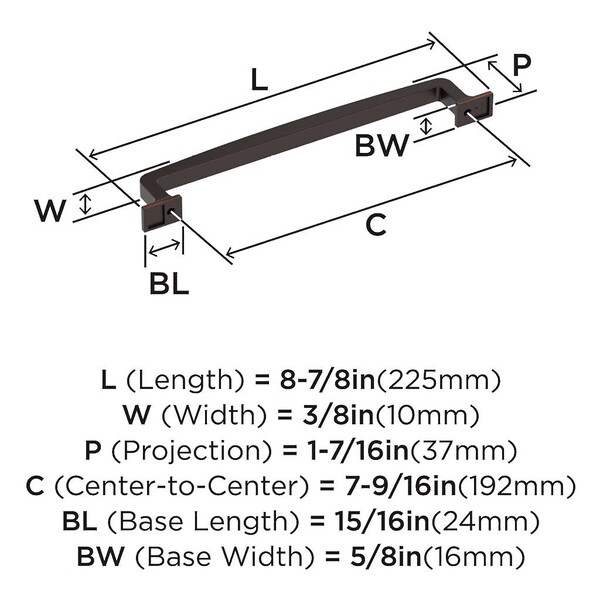 Westerly Pull 192mm CC Oil-Rubbed Bronze