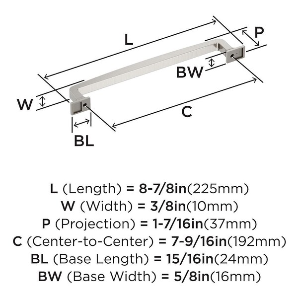 Westerly Pull 192mm CC Satin Nickel