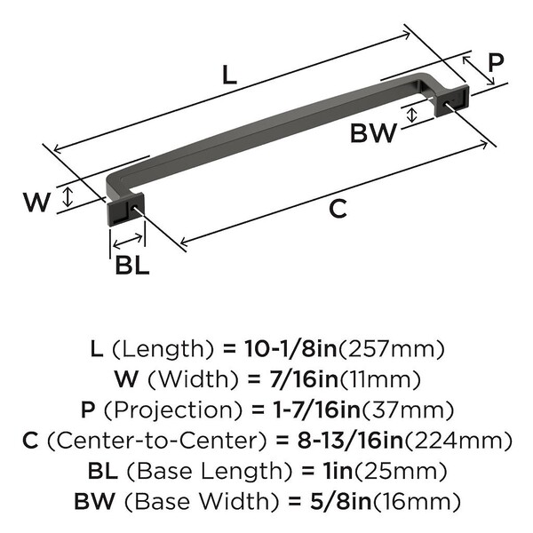 Westerly Pull 224mm CC Black Bronze