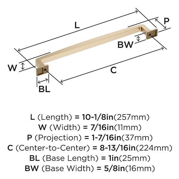 Westerly Pull 224mm CC Golden Champagne