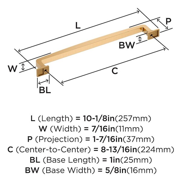 Westerly Pull 224mm - Champagne Bronze