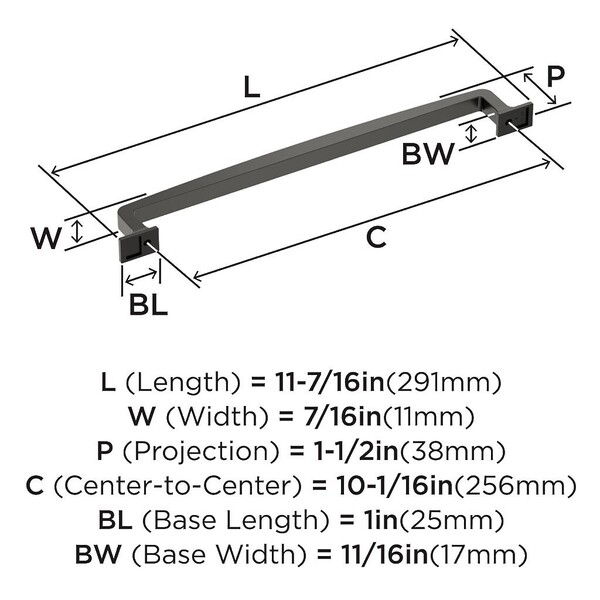 Westerly Pull 256mm CC Black Bronze