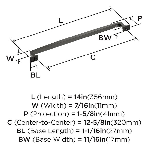 Westerly Pull 320mm CC Black Bronze