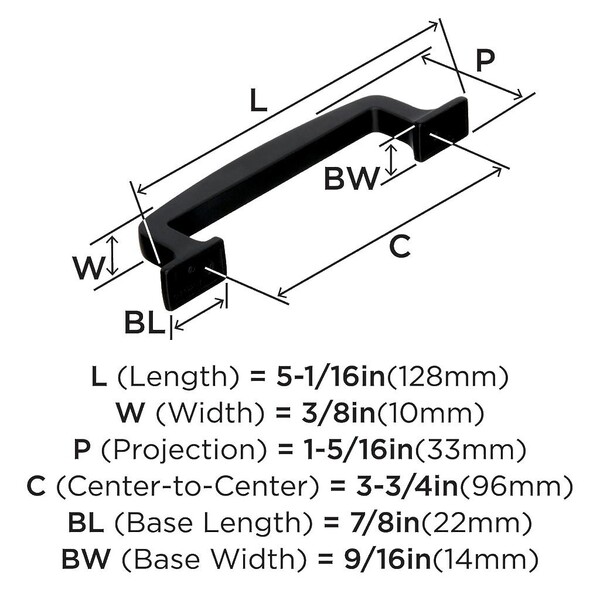 Westerly - Pull 96mm CC Black Bronze